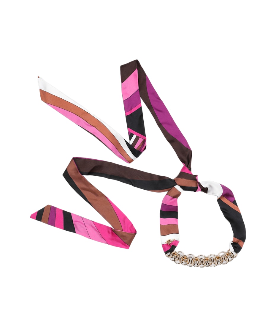 スカーフ PUCCI FW24 BANDEAU WITH CHAIN (4UAM15 4U929016) Pucci Chain Bandeau | italist