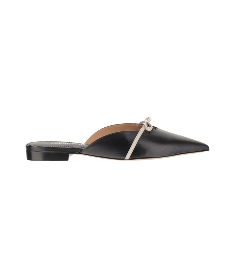 【SALVATORE FERRAGAMO】 Briza Bow Mule Blower Ferragamo Salvatore Ferragamo Briza Vara Bow Mules, Brand