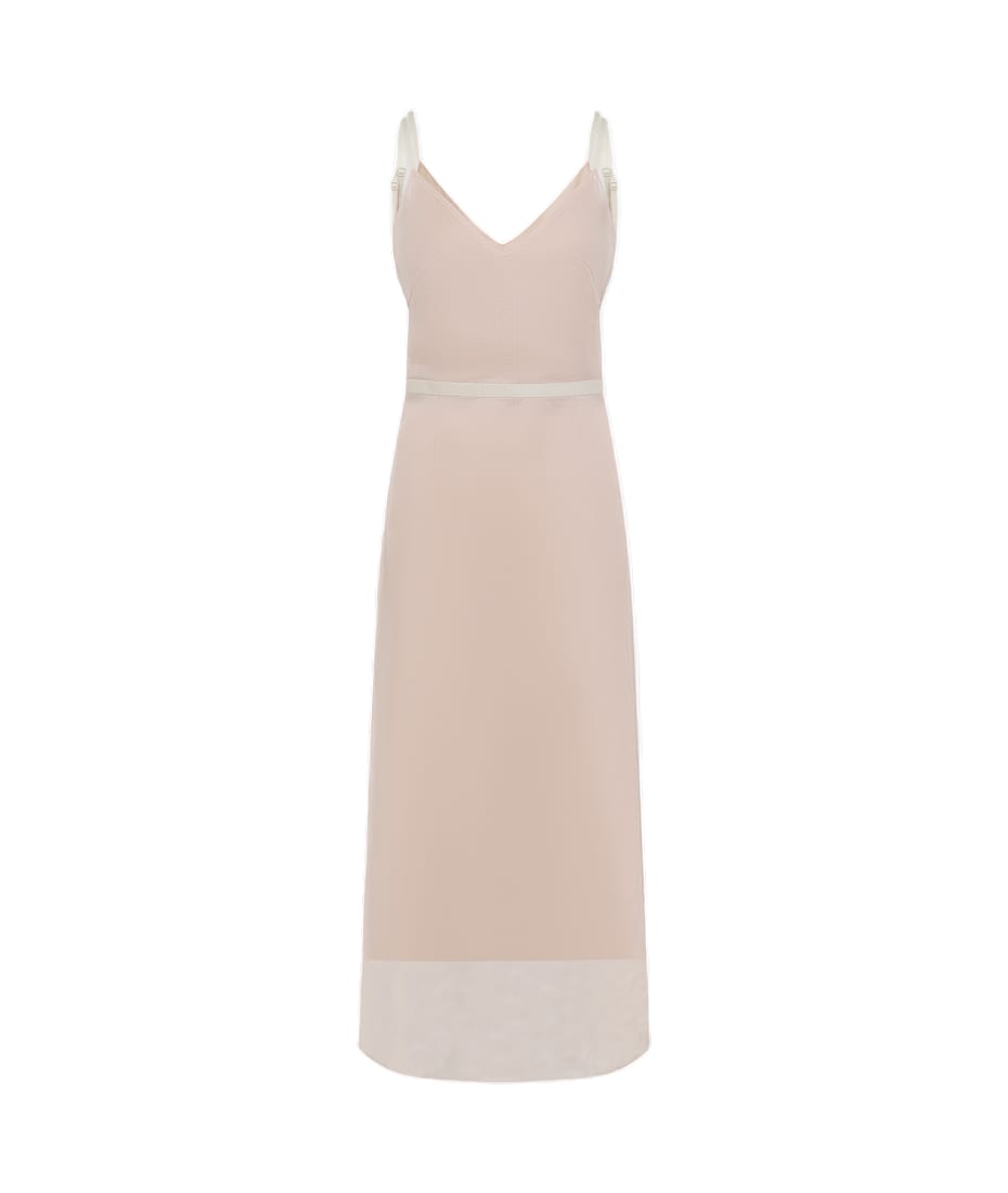 ワンピース CARVEN Carven Lingerie Viscose Midi Dress Pink Lingerie Midi Dress by Carven on Sale