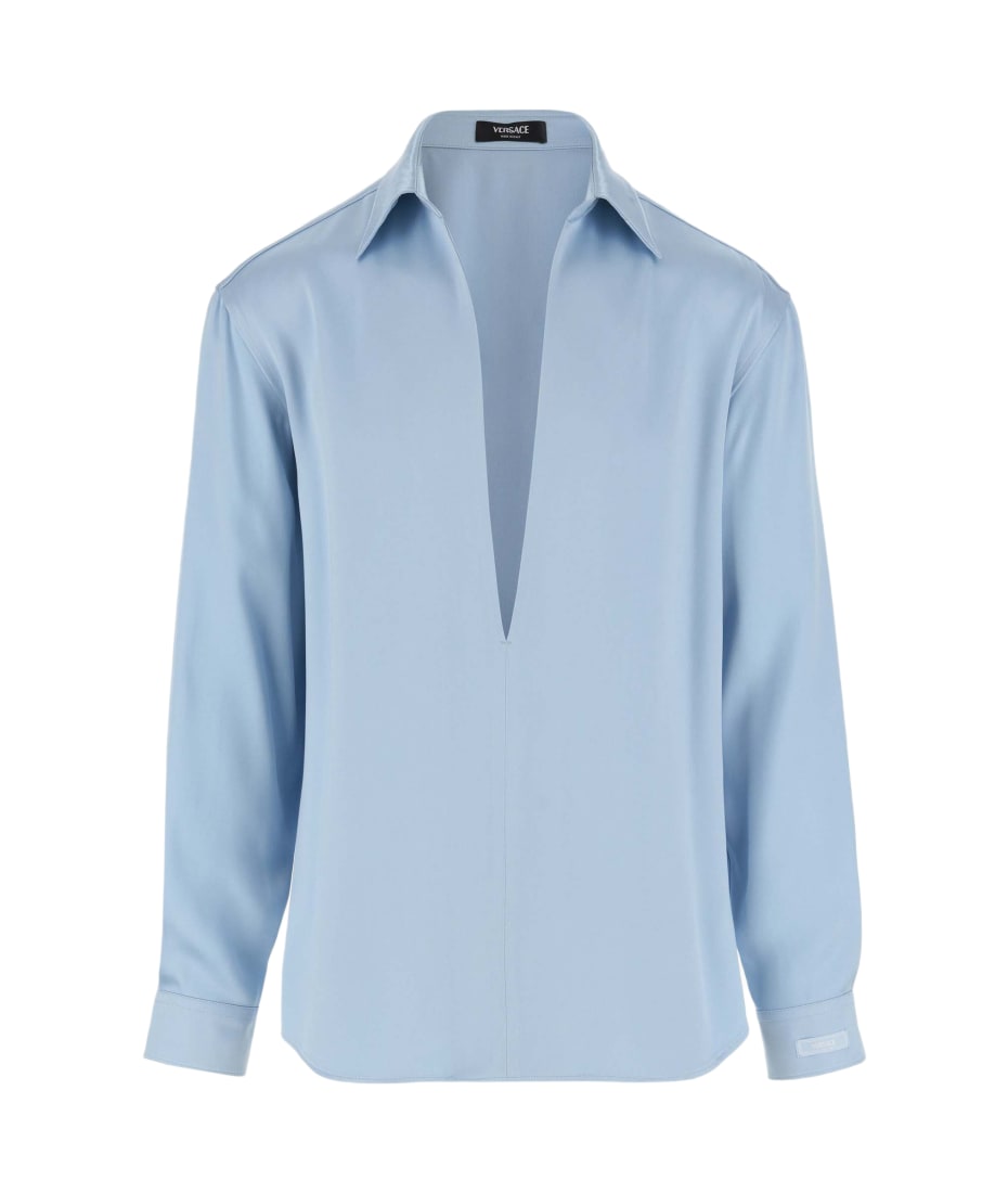 Versace Viscose Blend Shirt - Blue
