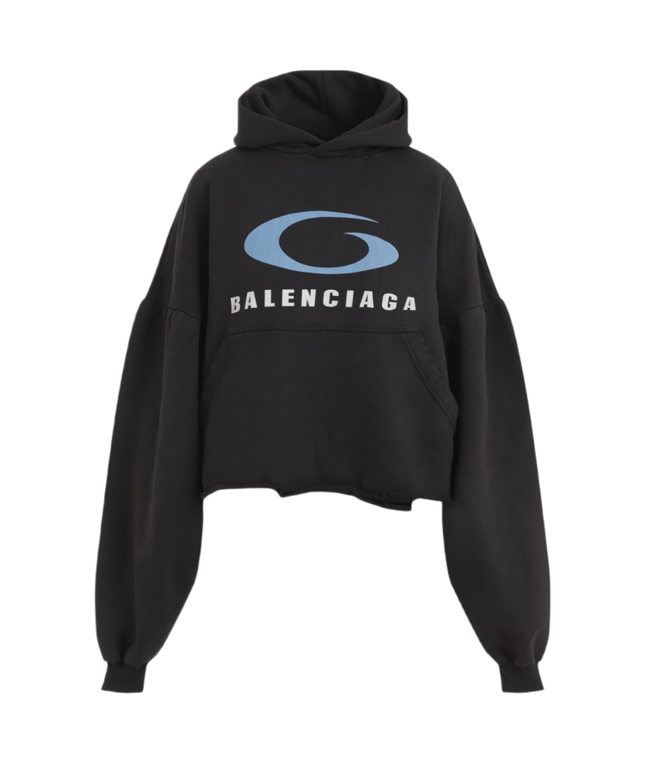 Balenciaga Loop Sports Icon Destroyed Cropped Hoodie italist ALWAYS LIKE A SALE