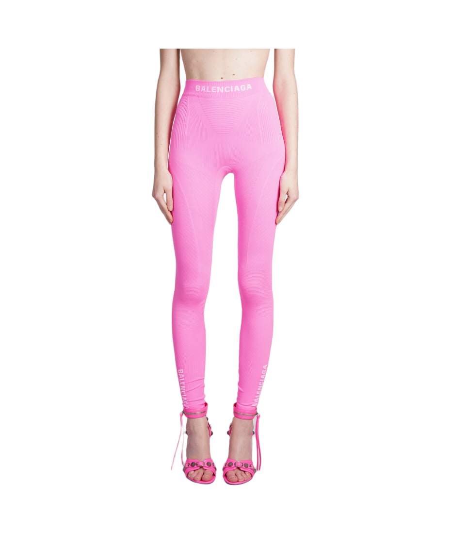 Balenciaga Leggings In Rose-pink Polyamide