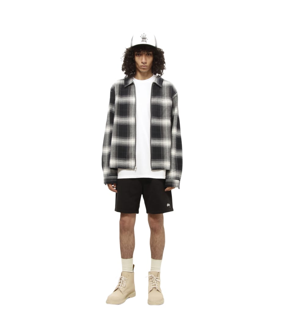 Stussy Shadow Plaid Zip Shirt | italist