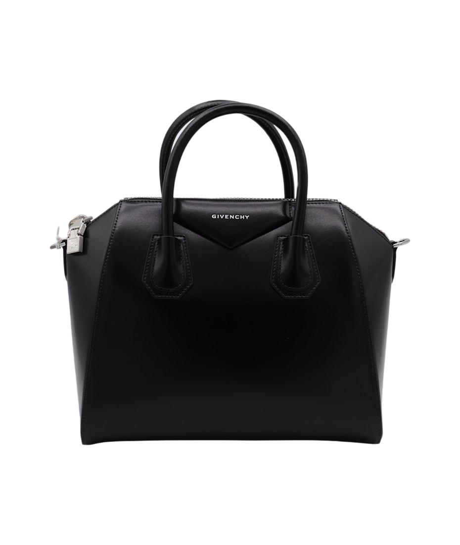 ハンドバッグ GIVENCHY BLACK LEATHER ANTIGONA SMALL TOP HANDLE BAG Givenchy Black Leather Antigona Small Top Handle Bag