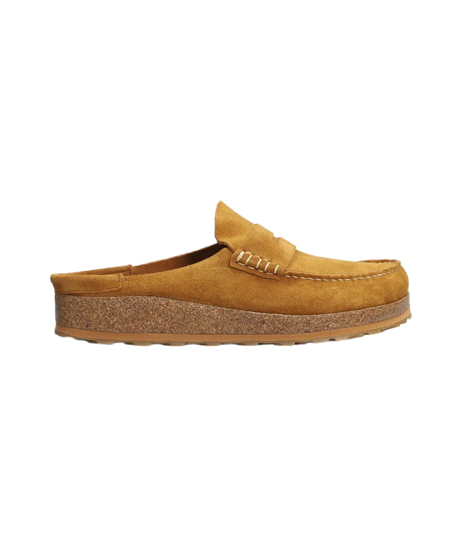 Birkenstock Naples Mink Slipper-mule In Leather Color Suede