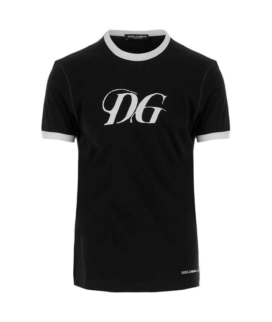 【関税＆送料込み】Dolce & Gabbana Cotton T-Shirt With \"Ita Cotton T-shirt with Italian Holiday print in White for Men