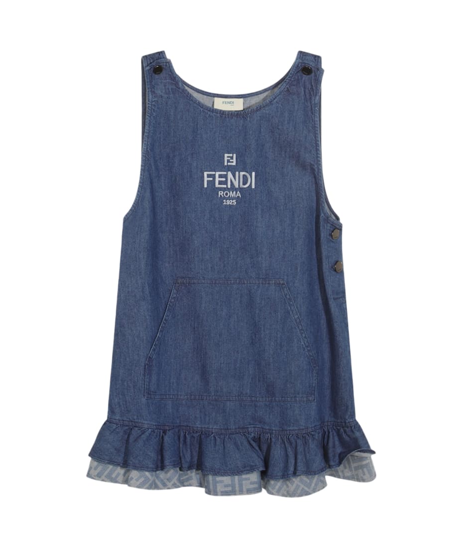 ワンピース fendi FF COTTON DRESS Dress Cotton Blue | Fendi