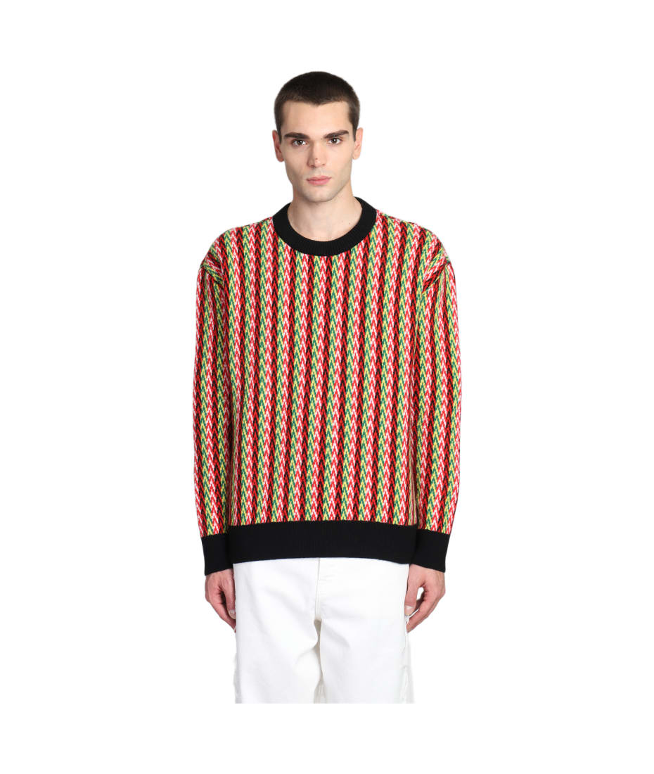 Lanvin Sweater With Multicolored Chevron Motif | italist, ALWAYS LIKE A SALE, image size:930x1100