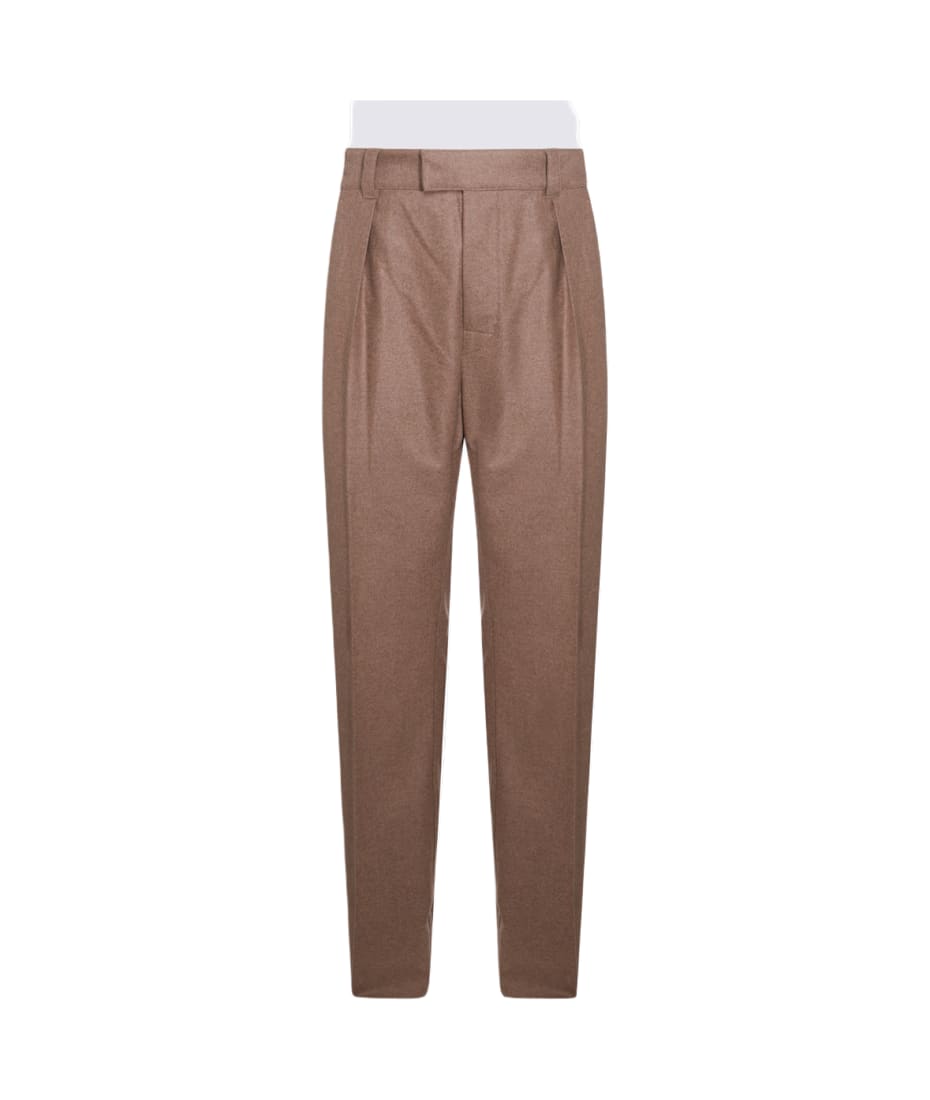 パンツ LORO PIANA BROWN WOOL PANTS Loro Piana Brown Wool Pants | italist