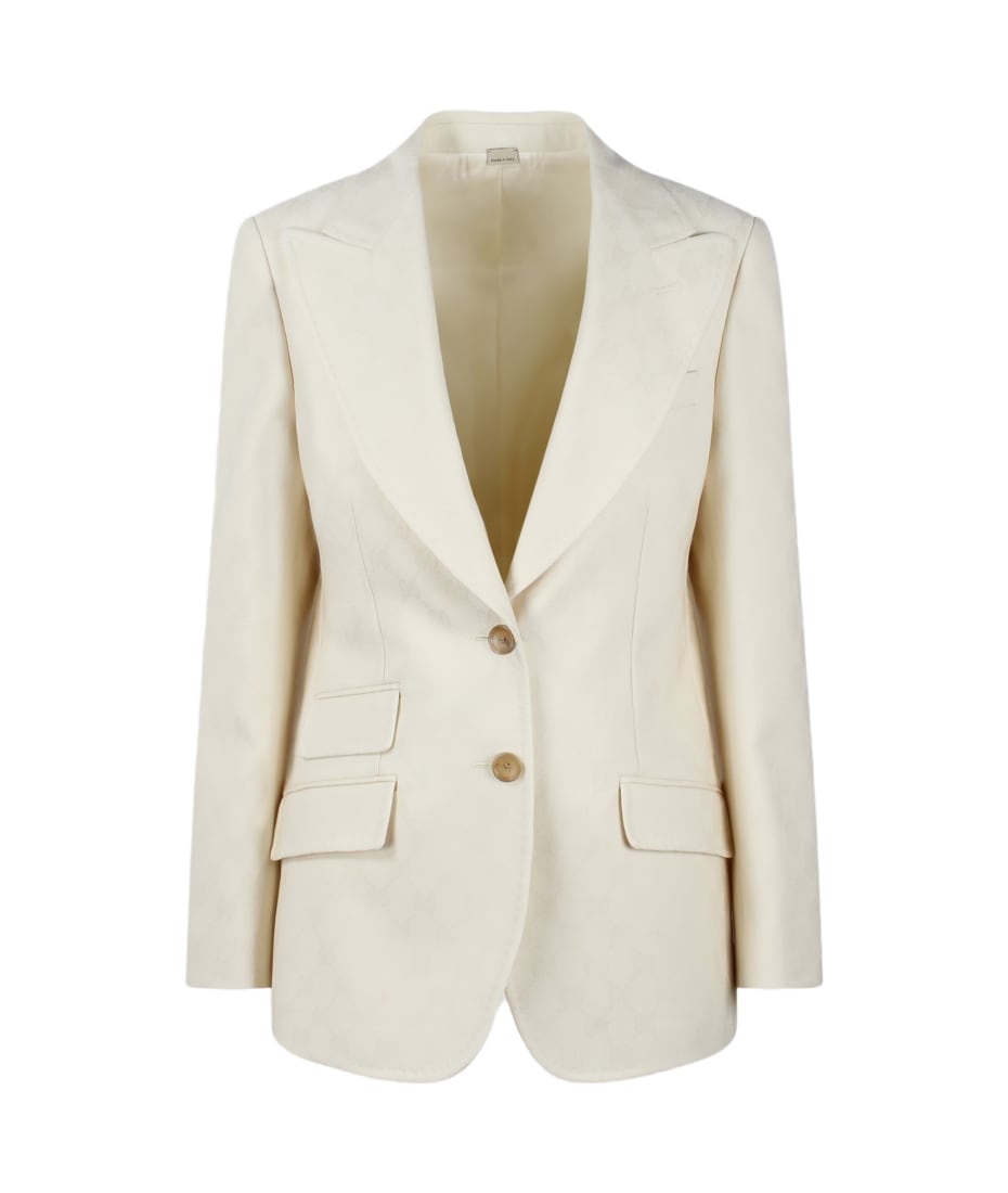【関税込み】gucci Single-breasted jacquard logo blazer Gucci Single-breasted Jacquard Logo Blazer | italist, ALWAYS