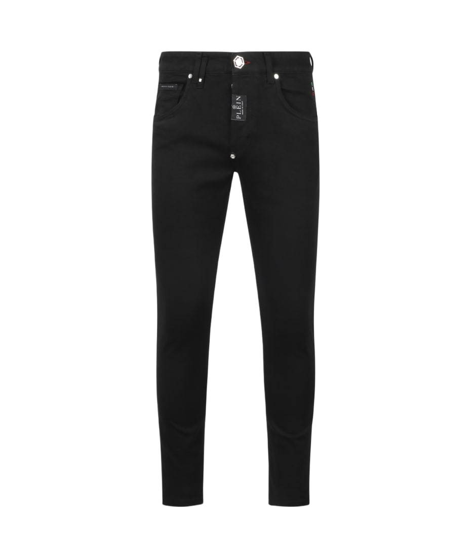 Philipp Plein Super Slim Black Denim Jeans italist ALWAYS LIKE
