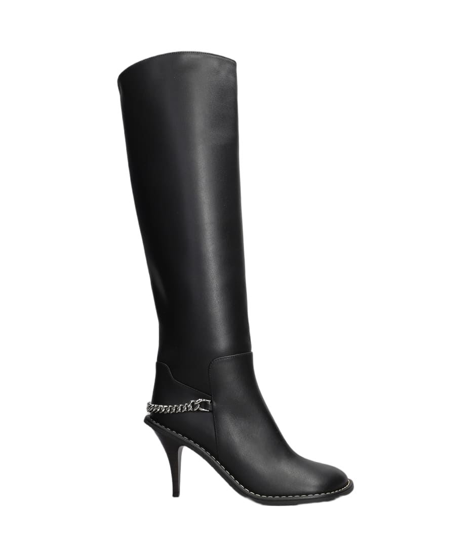 ブーツその他 Stella McCartney BOOTS (810290AP00P0 1000) Stella McCartney Ryder Knee-high Stiletto Boots | italist