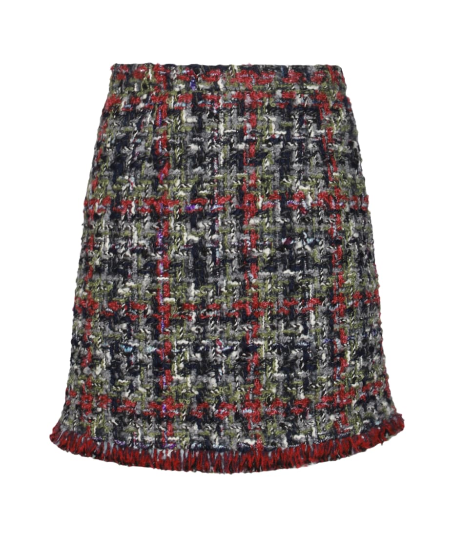 Etro Multicoloured Wool Boucle Mini Skirt italist ALWAYS LIKE A SALE