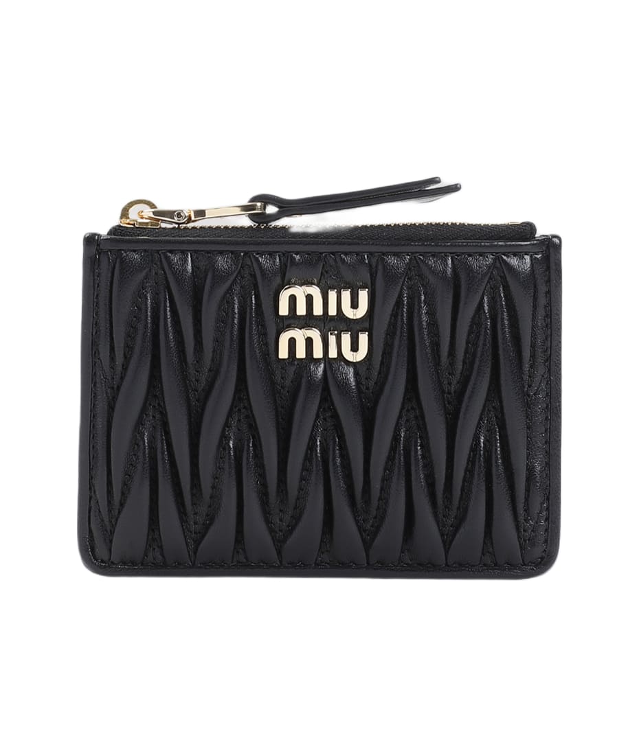 【MIU MIU】MATERASSE WALLET Miu Miu wallet in matelasse pink with box, shipped from