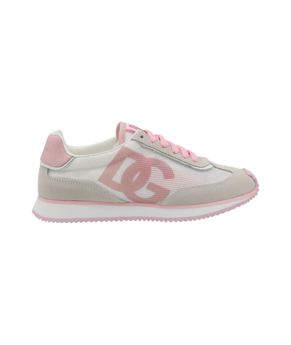 ★関税込み★ Dolce&Gabbana WHITE AND PINK SNEAKERS Dolce & Gabbana White And Pink Sneakers | italist