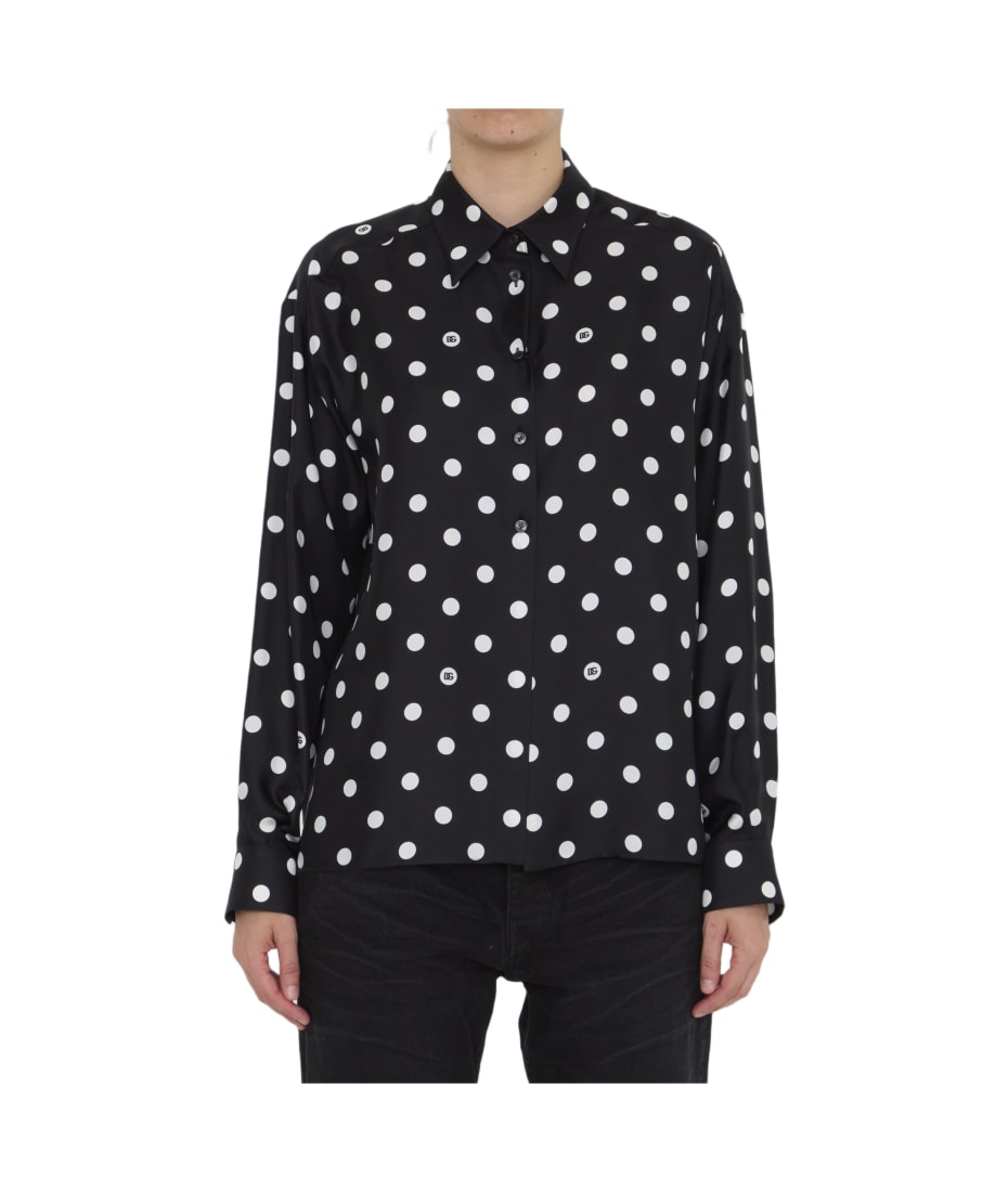 Dolce and gabbana polka dot shirt cheap