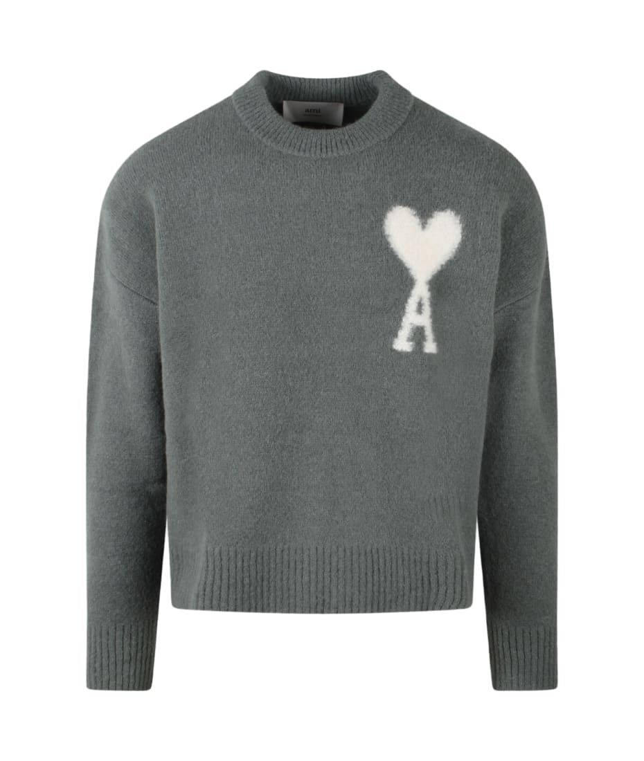 ami alexandre mattiussi 羊毛 セーター Lサイズ Ami Alexandre Mattiussi Ami De Coeur Alpaca Sweater | italist