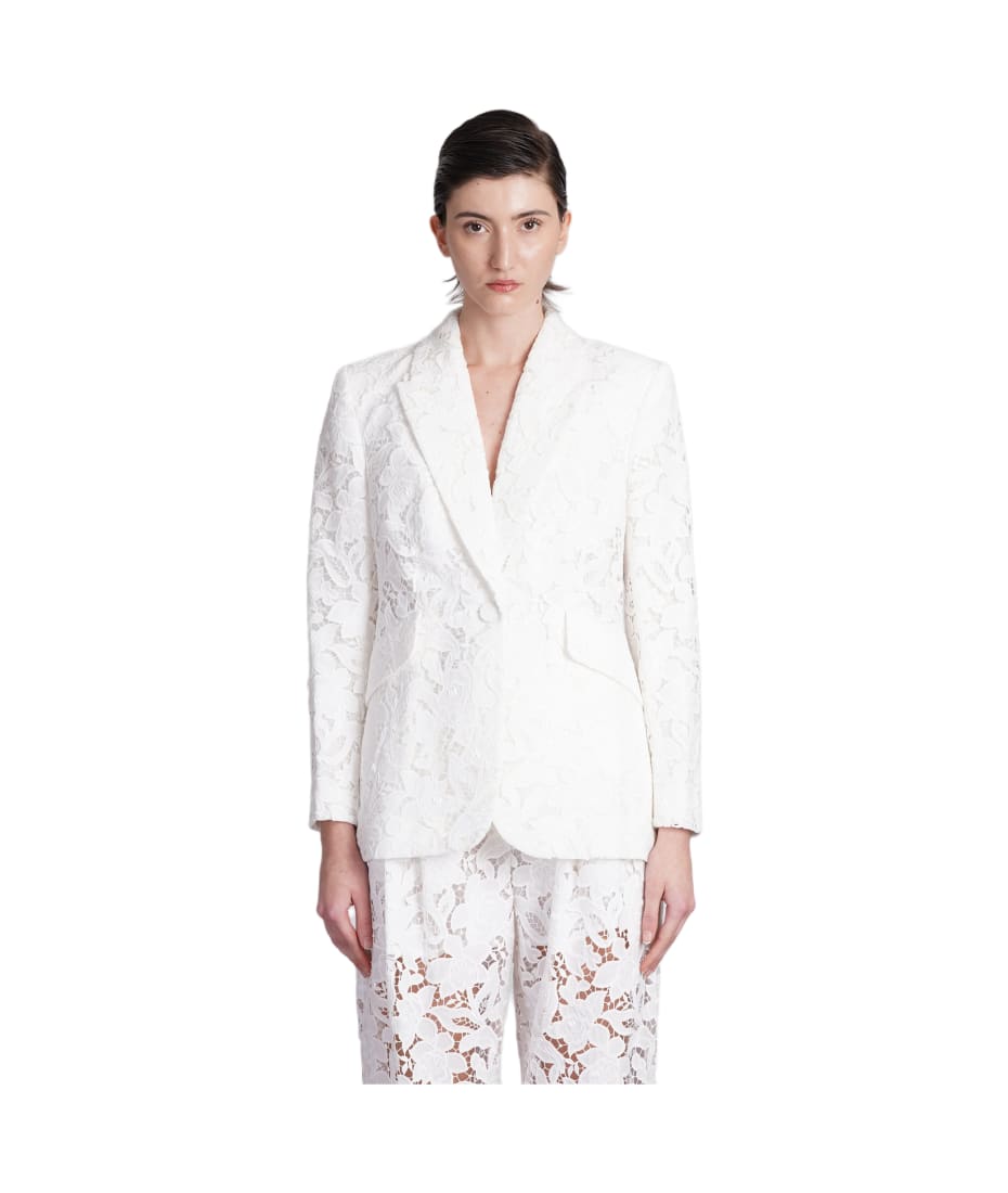 アウターその他 ZIMMERMANN Woman Blazer White 9550JS241 IVO Zimmermann Blazer In White Polyester | italist