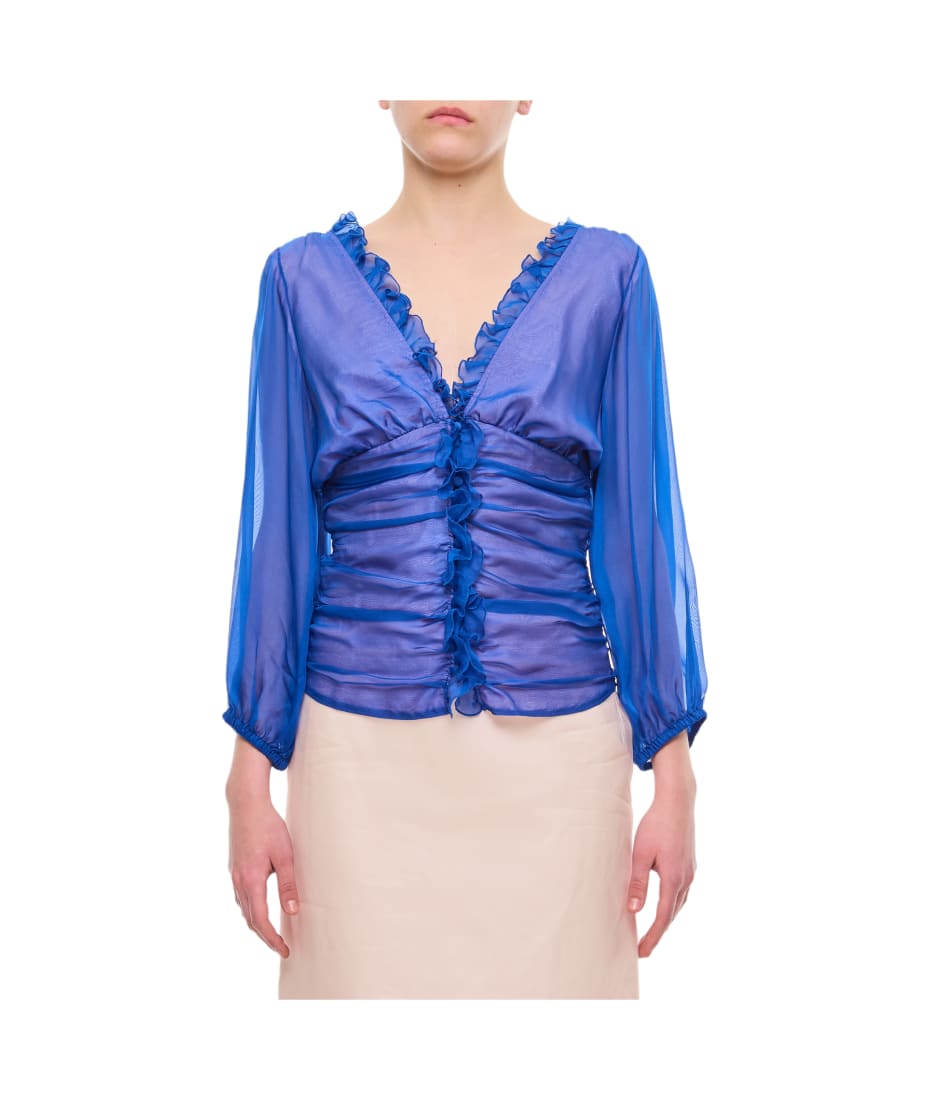 Saks Potts Maxine Silk Blouse | italist