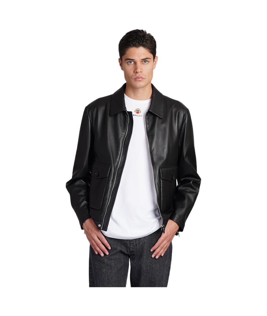 Bally leather jacket store
