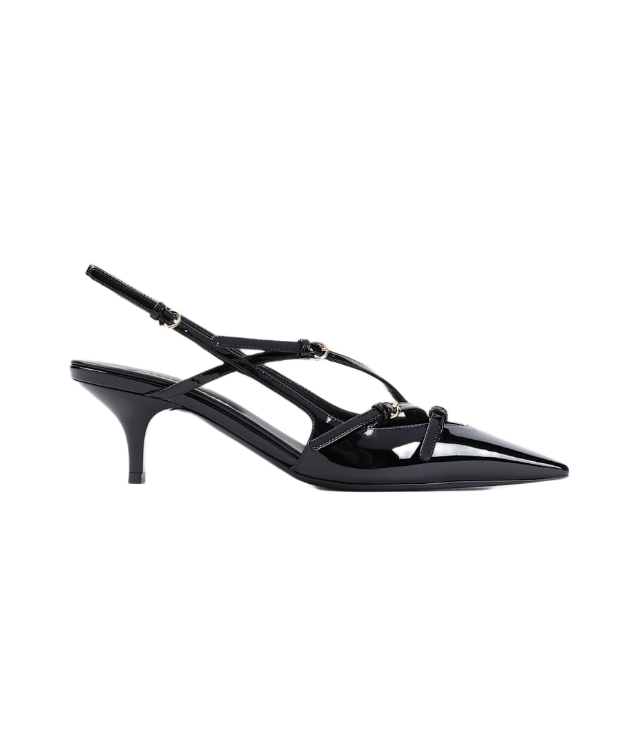 パンプス MIU MIU  Patent leather decollete Miu Miu Decollete Leather Ankle-Strap Pumps | Neiman Marcus