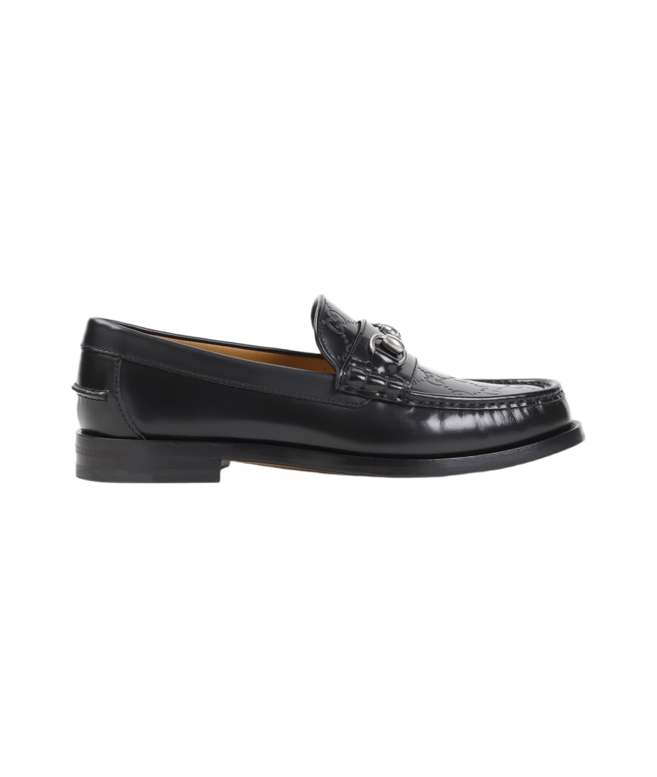 【GUCCI】MOCCASIN LEATHER◆765859AADQ4 Men's driver with Horsebit in dark brown GG leather | GUCCI® US