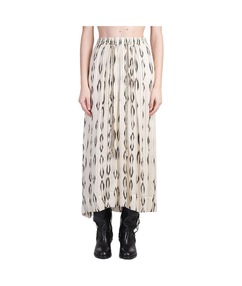 【送料&関税込】Isabel Marant Samila Skirt In Beige Silk Isabel Marant Samila Skirt In Beige Silk | italist