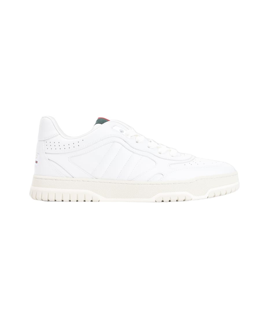 スニーカー GUCCI WHITE LEATHER RE-WEB SNEAKERS Gucci Re-Web leather sneakers in white - Gucci | Mytheresa
