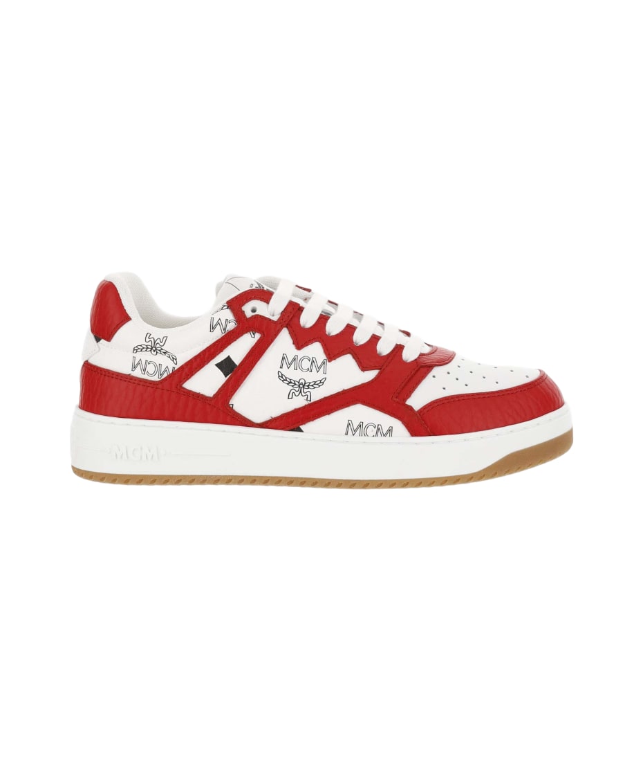 MCM Leather Sneakers With Logo italist