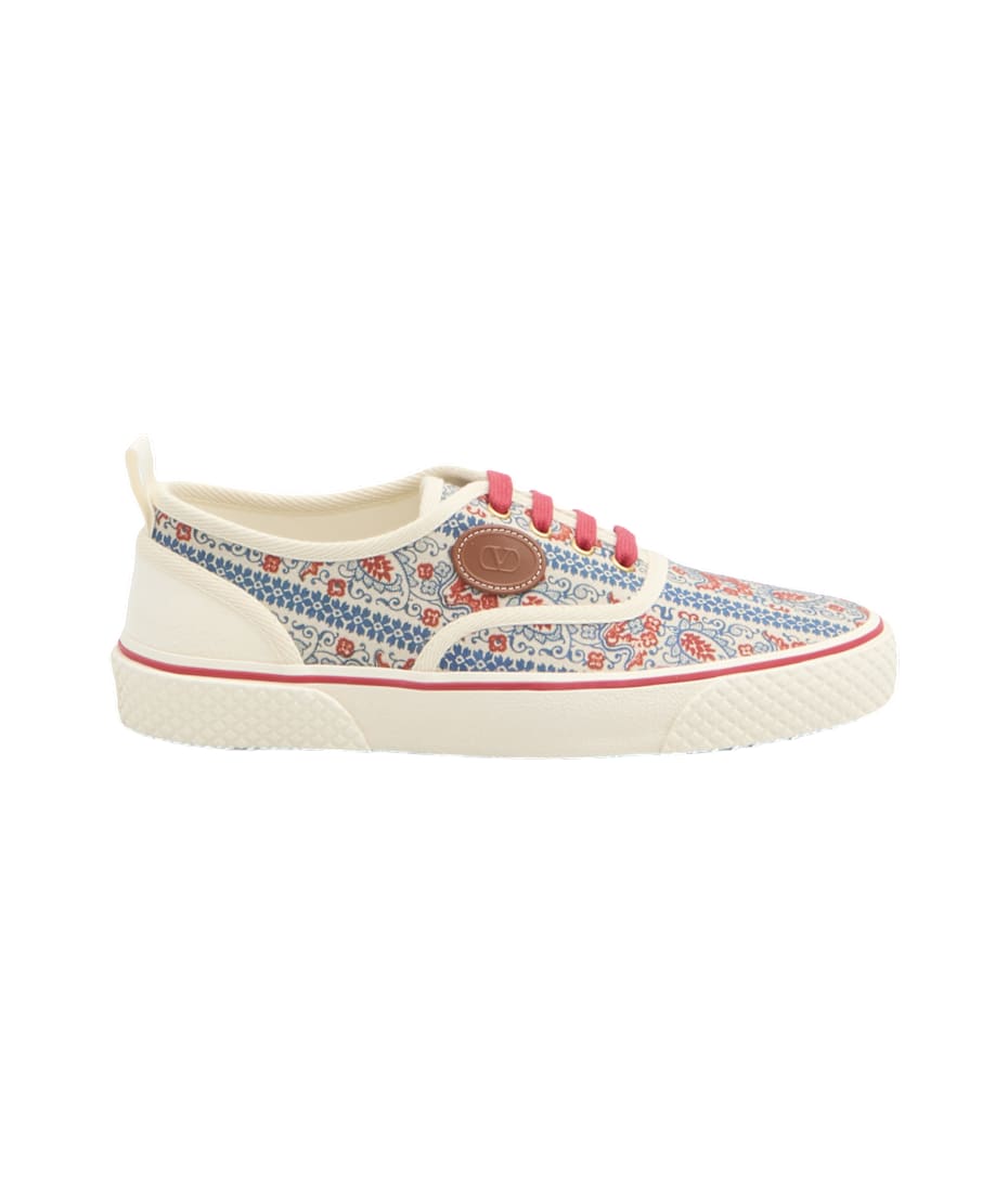 スニーカー Valentino Garavani No Joke Sneaker Nojoke Sneaker In Canvas Fabric for Man in Indigo/ivory/cuir