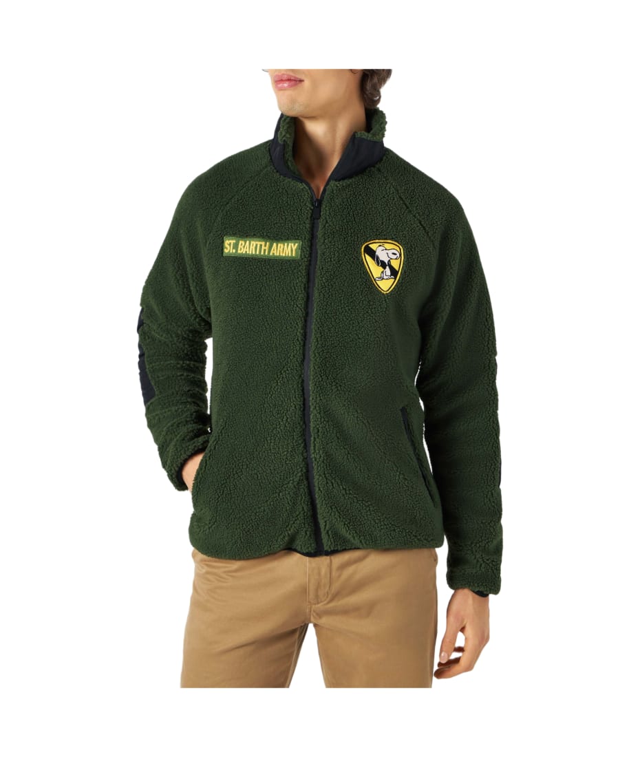 Army green sherpa jacket sale