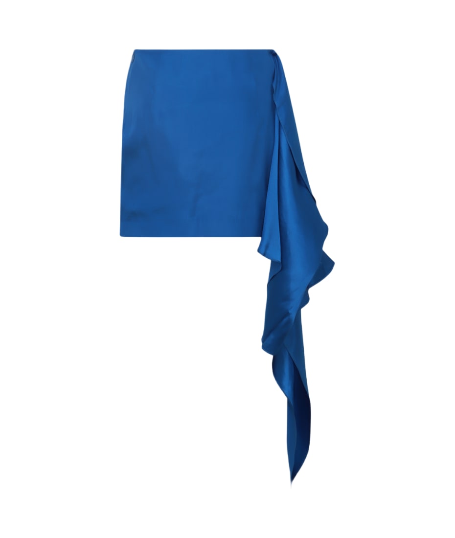 GAUGE81 BLUE LAPIS シルク HIMEJI ミニスカート GAUGE81 Blue Lapis Silk Himeji Mini Skirt | italist, ALWAYS