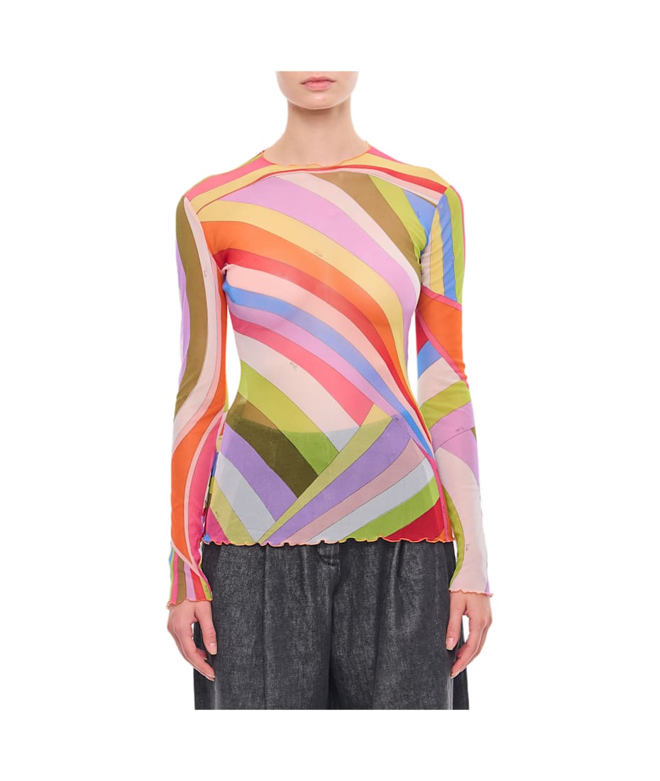 Pucci Tulle Long Sleeves T shirt italist