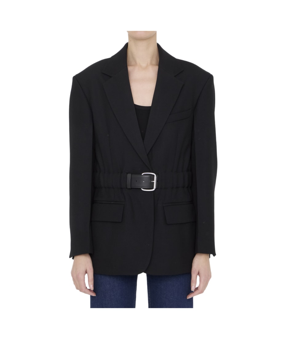 Alexander Wang Wool Canvas Belted Blazer | italist