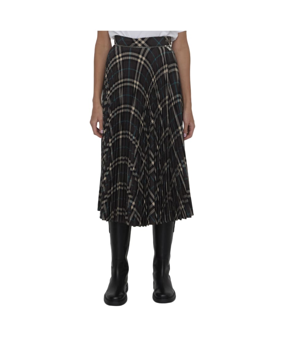 Burberry Check Pleated Skirt | italist