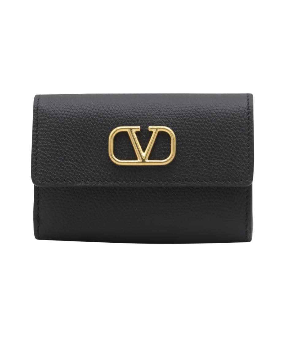 【VALENTINO GARAVANI】Vlogo black card holder Vlogo Signature Cardholder for Man in Black | Valentino US