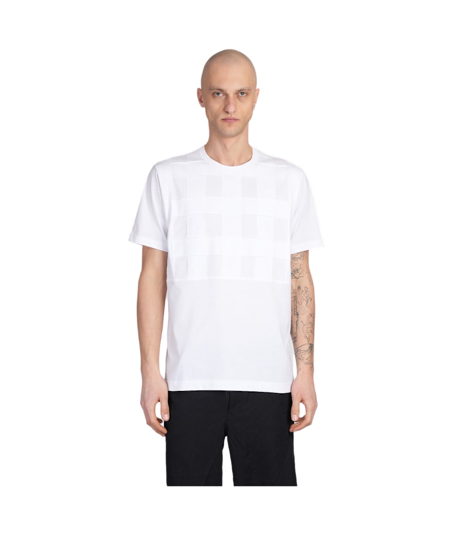 Tシャツ・カットソー COMME DES GARCONS SHIRT Men T-shirt White FOT027S25 1 Comme des Garçons Shirt Logo T-Shirt | FO-T026-S25-3 | SVD USA