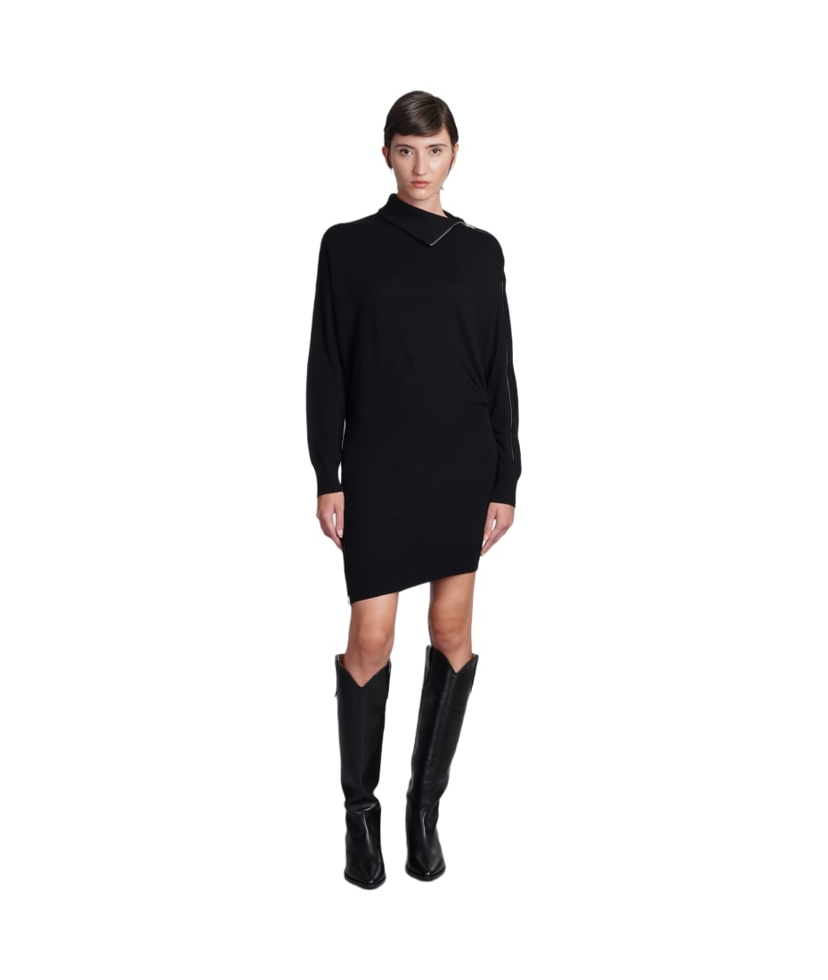 Isabel Marant Gaelys Dress In Black Viscose italist ALWAYS LIKE