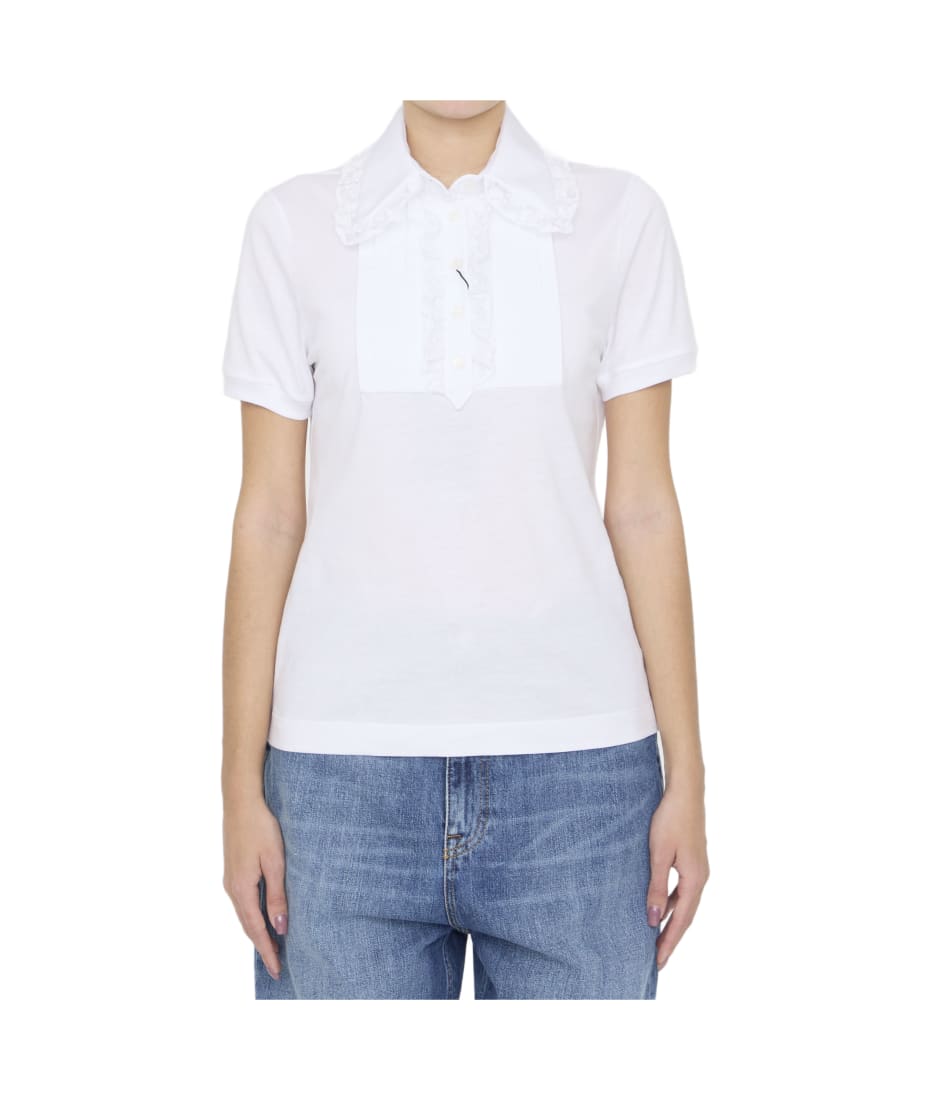 Tシャツ・カットソー DOLCE & GABBANA Cotton t-shirt with lace details Dolce & Gabbana Lace Detail Cotton Blend T-Shirt | nordstrom