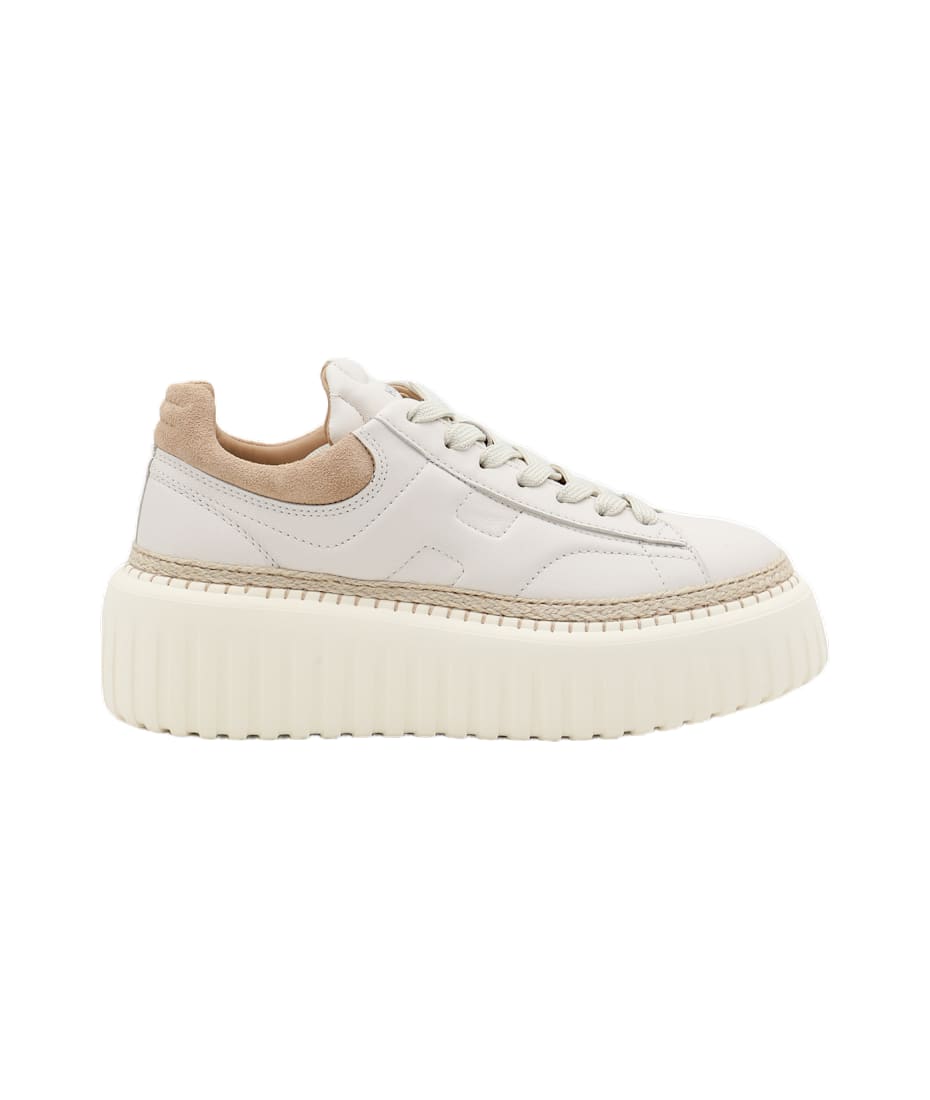 Hogan White And Beige Sneakers | italist
