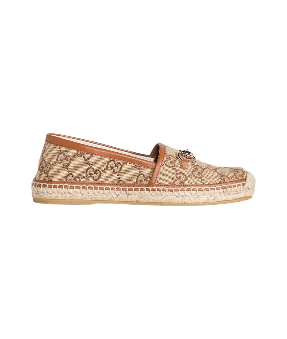 VIP【関税送料無料】希少 GUCCI BEIGE HORSBIT ESPADRILLAS Gucci Beige Horsbit Espadrillas フラットシューズ 通販 | italist