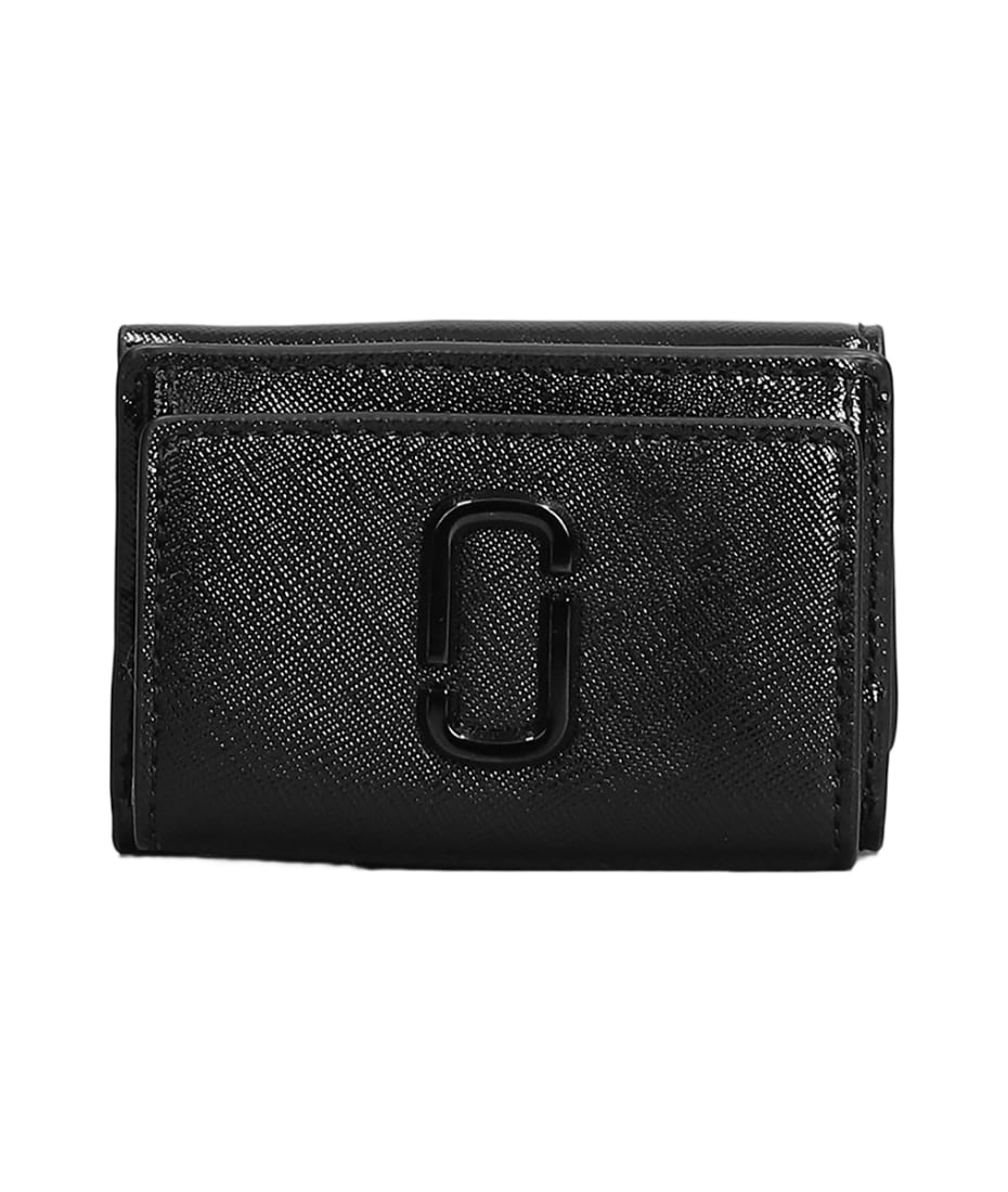 Marc Jacobs The Mini Trifold Wallet In Black Leather