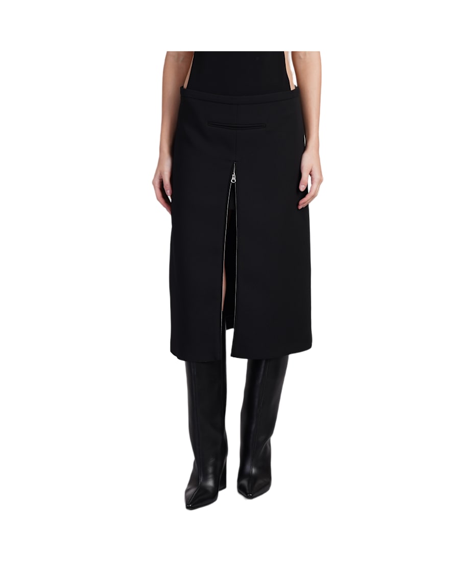 【関税&送料込】Courreges Black Polyester Blend Skirt Courrèges Skirt In Black Polyester | italist