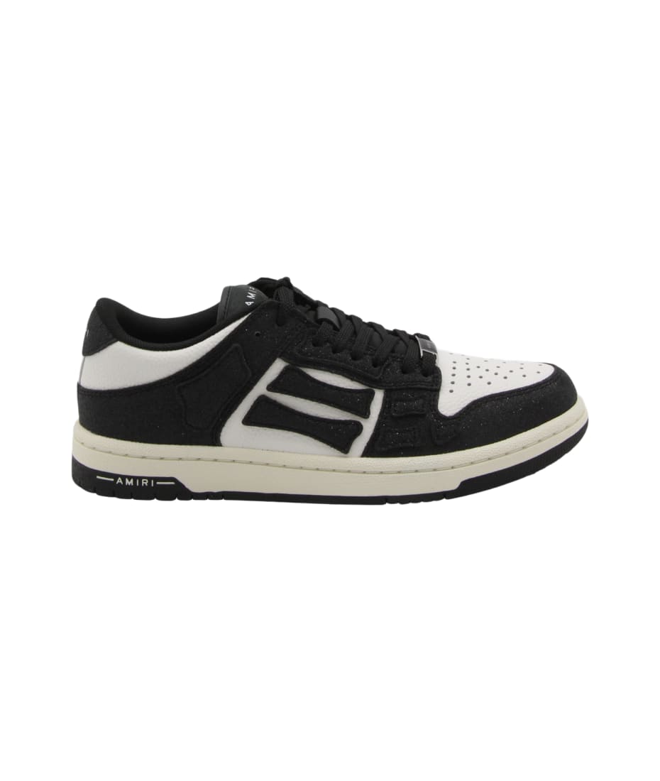 White And Black Leather Sneakers