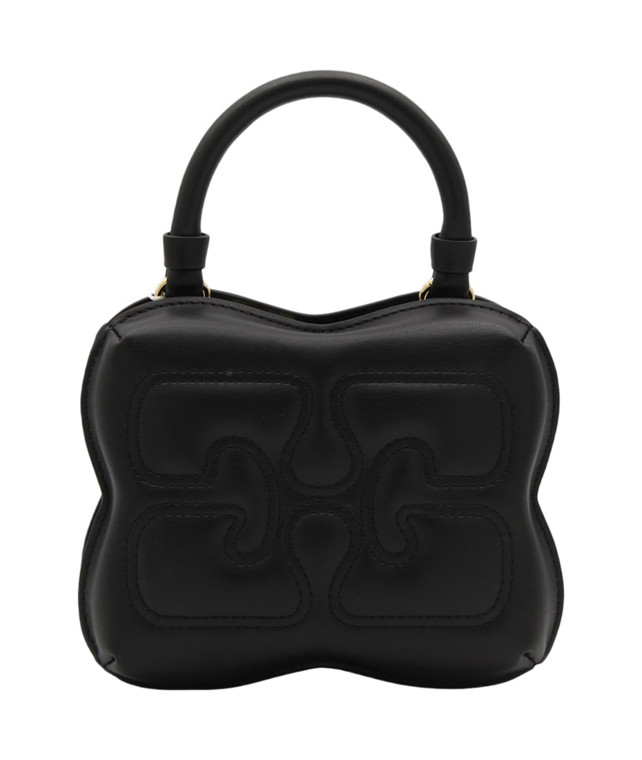 【国内即発】GANNI NANO BUTTERFLY TOP HANDLE BAG GANNI - Nano Butterfly crossbody bag black - The Corner