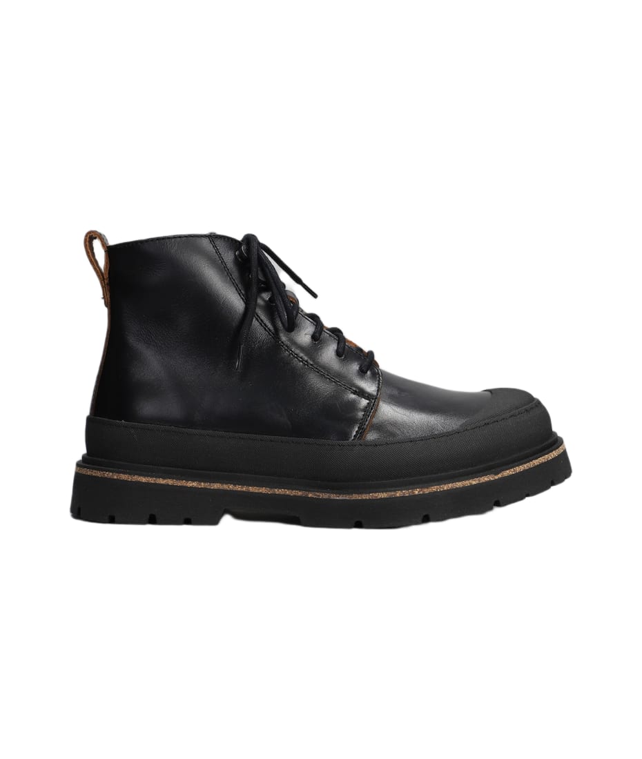 Prescott Combat Boots In Dark Brown Leather