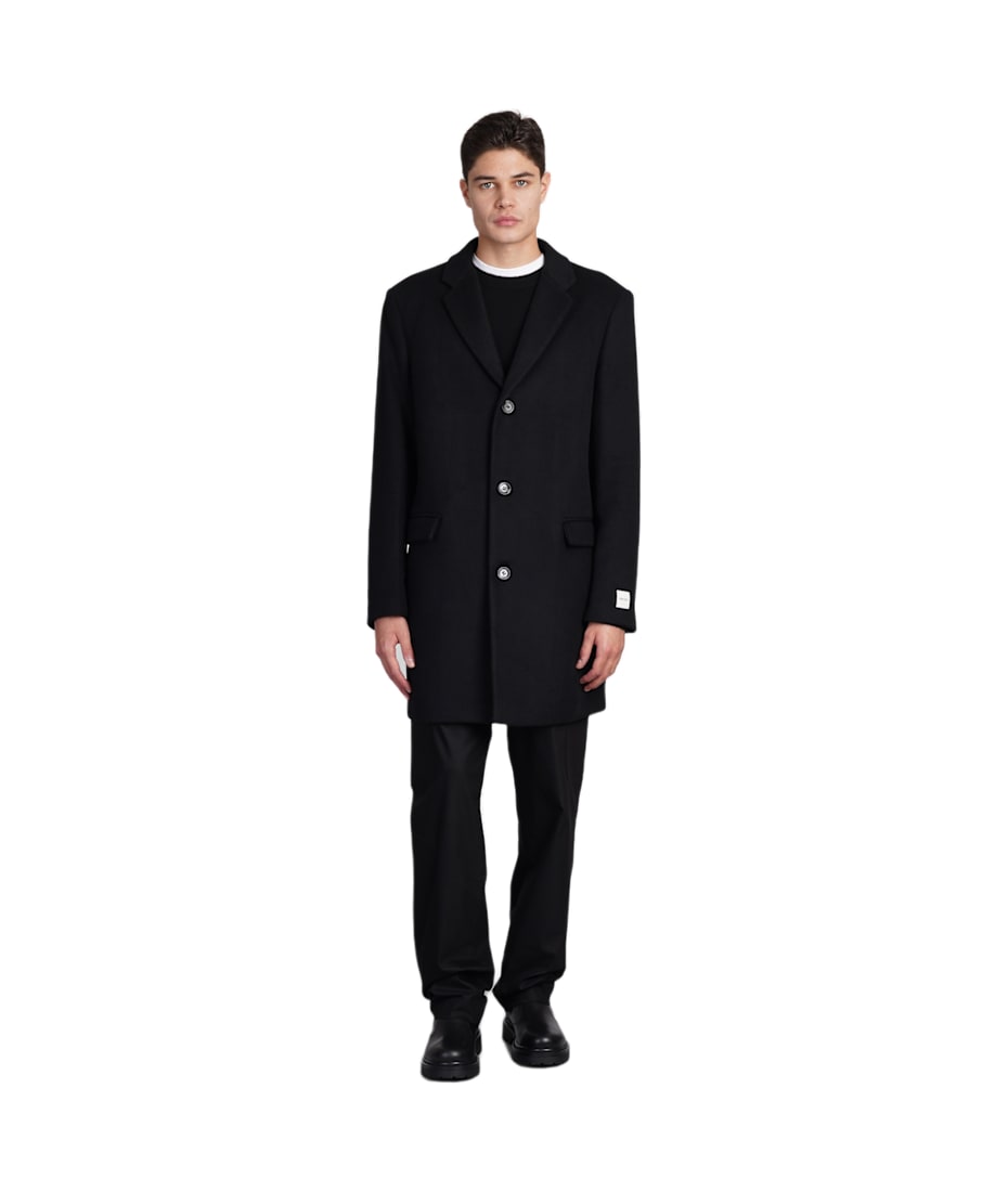 Calvin Klein Coat In Black Wool italist