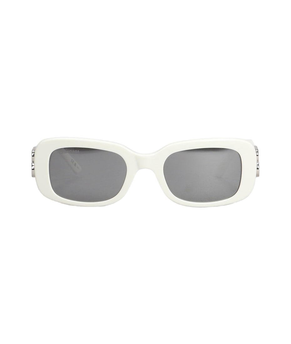 サングラス BALENCIAGA White acetate sunglasses (751432T0007 9000) Balenciaga Eyewear Dyn Sq 2.0 Sunglasses In White Acetate