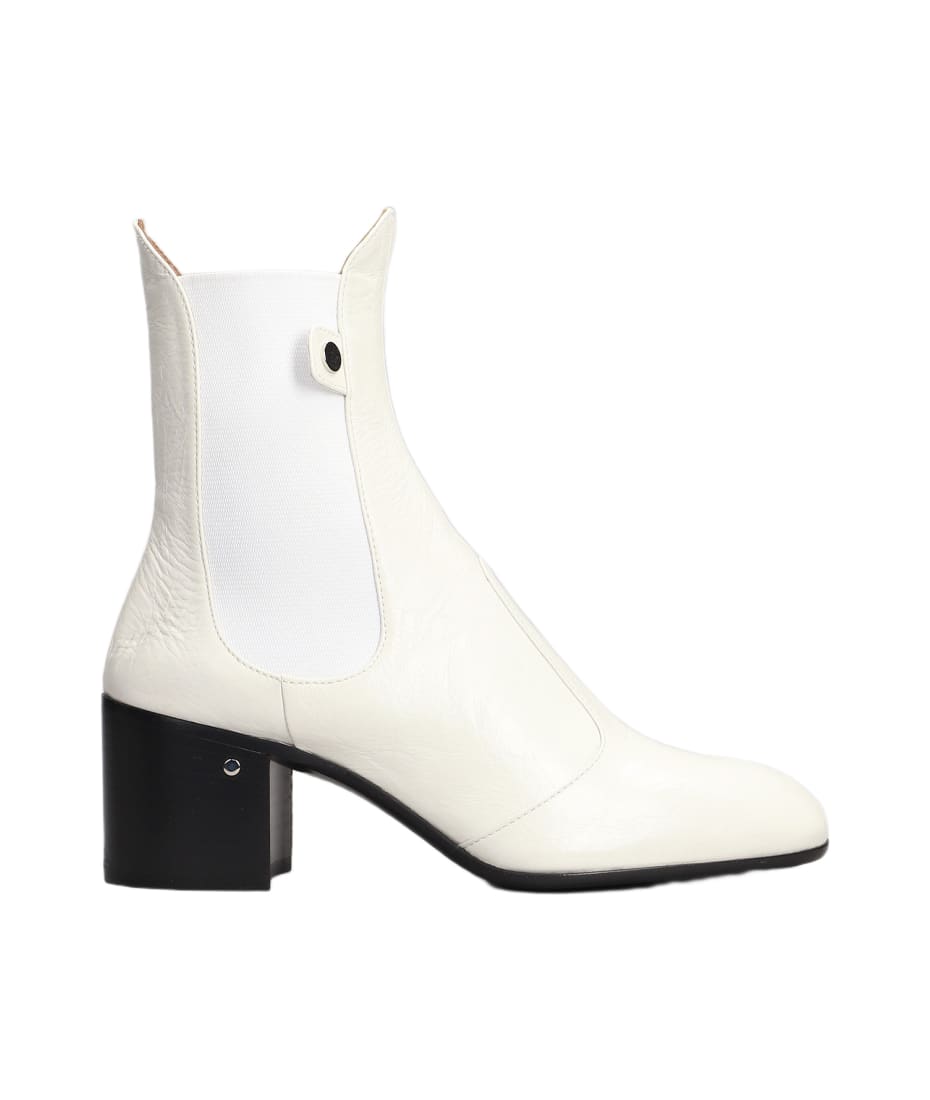 Laurence Dacade Low Heels Ankle Boots In White Leather italist