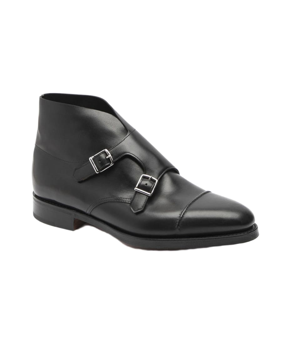 John Lobb William Ii Boot Black Calf Monk Strap Boot | italist 